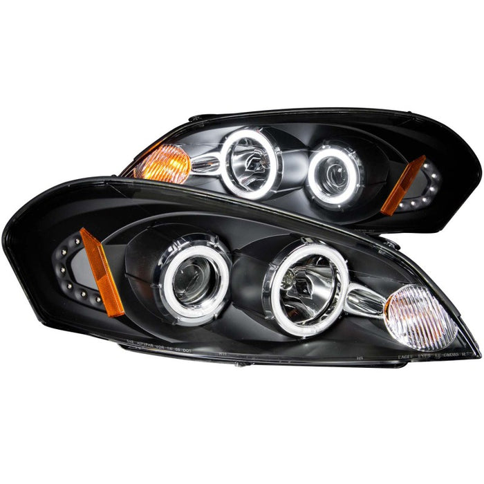ANZO 2006-2007 Chevrolet Monte Carlo Projector Headlights w/ Halo Black