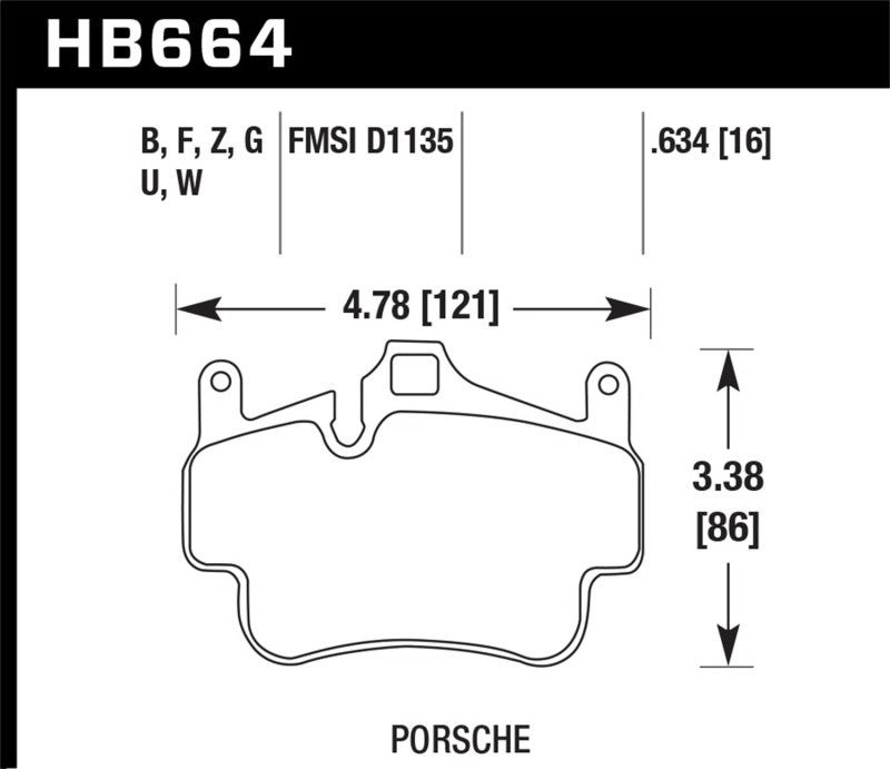 Hawk 06-14 Porsche Cayman Rear HP+ Brake Pads
