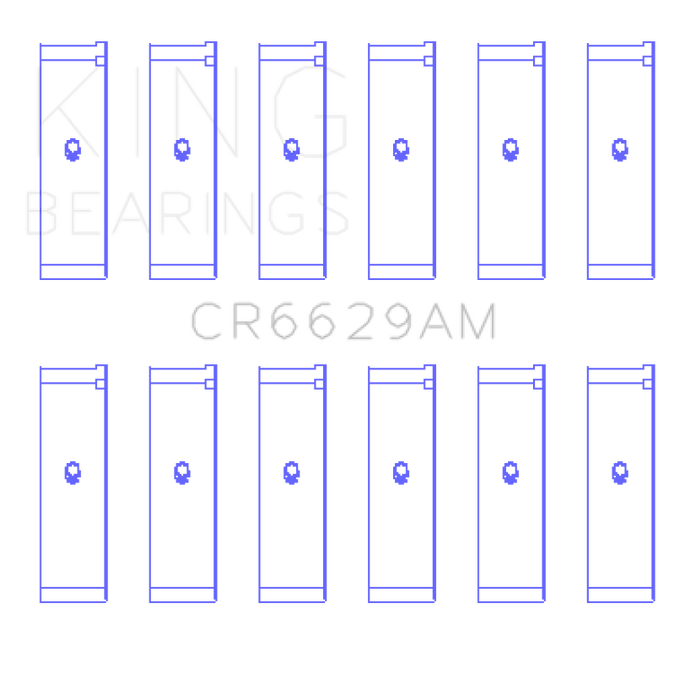 King Engine Bearings Mitsubishi 181CI 3.0L 6G72 V6 / 152CI 2.5L 6G73 V6 (Size +0.25) Rod Bearing Set