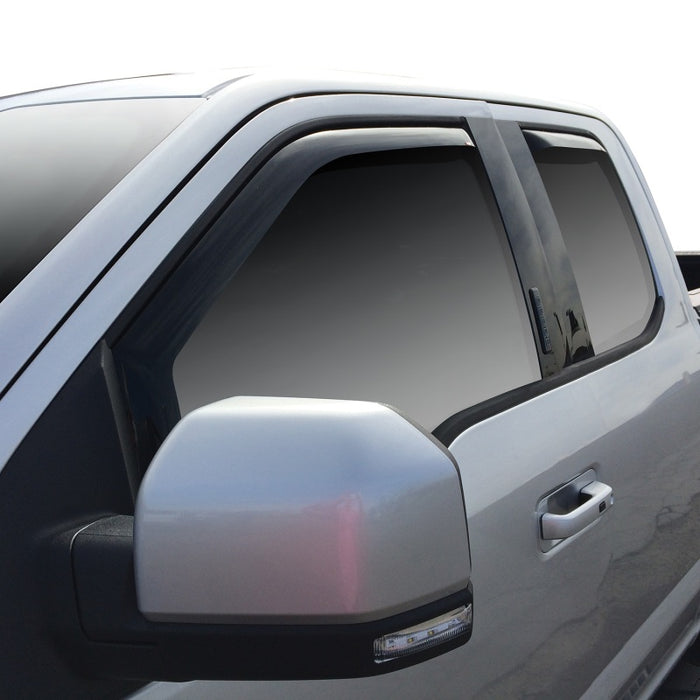 Westin 2015-2018 Ford F-150 SuperCab In-Channel Wind Deflector 4pc - Smoke