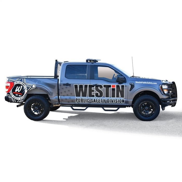 Westin 15-22 Ford F-150 SuperCrew / 17-22 F-250/350 Crew Cab Outlaw Nerf Step Bars - Textured Black