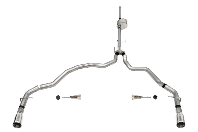 Corsa 2021-2025 Ford F-150 SuperCrew/6.5in Bed 5.0L V8 Xtreme Cat-Back Dual Rear Exit-Polished