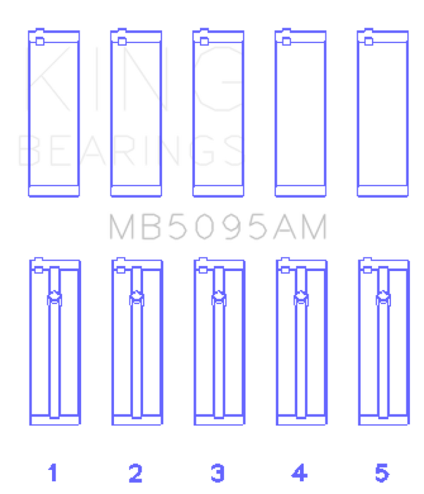 King Engine Bearings Toyota 1E/2E (1.3L) (Size STD) Performance Main Bearing Set