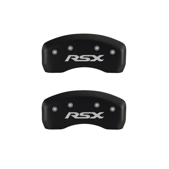 MGP 4 Caliper Covers Engraved Front Acura Engraved Rear RSX Red finish silver ch