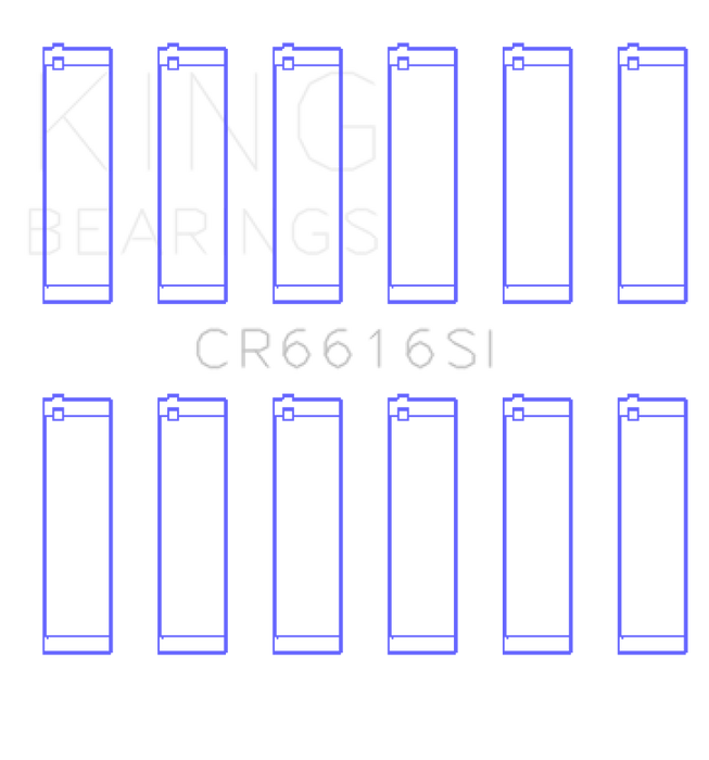 King Engine Bearings Buick / Chevrolet V6 (STD Size) SI-Series Connecting Rod Bearings Set of 6