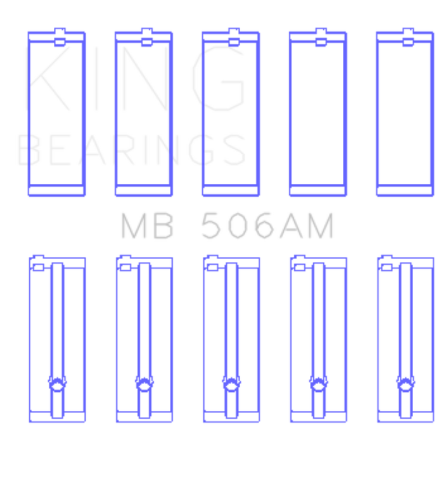 King Engine Bearings Toyota 22R Crankshaft Main Bearing Set
