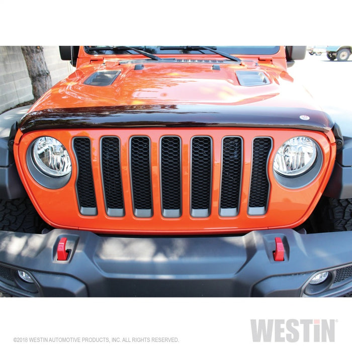 Westin 2018 Jeep Wrangler JL Platinum Bug Shield - Smoke
